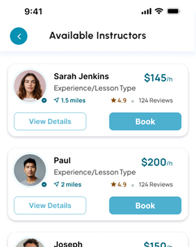 Driving App Mockup